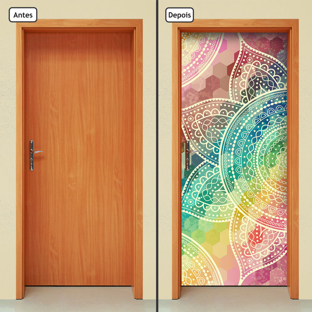 Adesivo Decorativo de Porta Mandala 1996cnpt allodi Armario Planejado Para Quarto Casal ~ Adesivo Decorativo de Porta Mandala 1996cnpt allodi